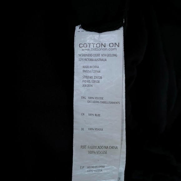 SOLD! Cotton On Outer Wear Soft Drawstring 3/4 Sleeve Jacket Black Size Large - Picture 7 of 7